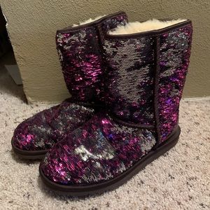 Two Colored Sequin Ugg Boots